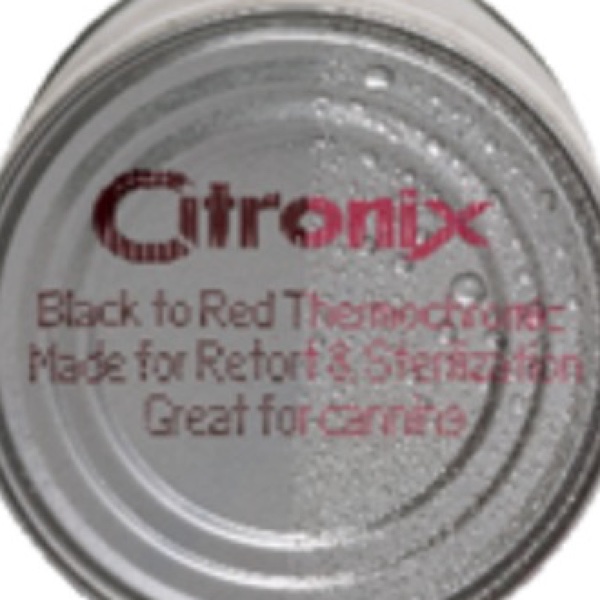 Impressão Citronix em tampa de lata